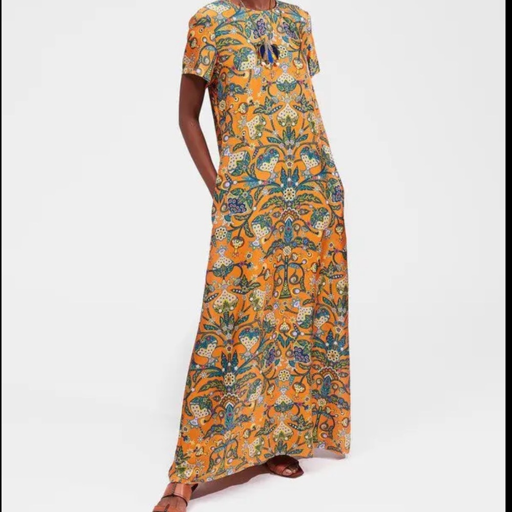 $798 La Double J Silk Twill Maxi Dress